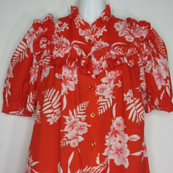 red hawaiian dress